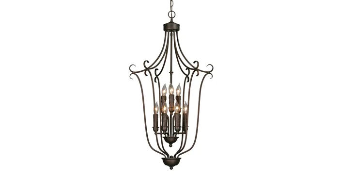 Golden Lighting Nine Light Foyer Pendant