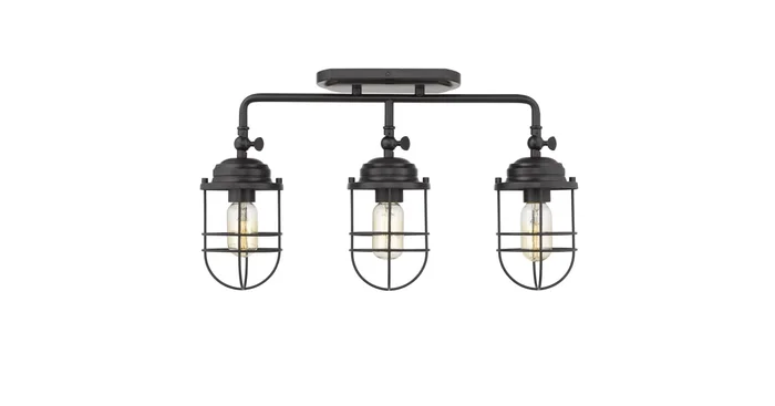 Golden Lighting Seaport 3 Light 21″ Wide Semi-Flush Ceiling Fixture
