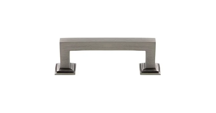 Grandeur Geneva 3″ Center to Center Solid Brass Luxury Square Cabinet Handle / Drawer Pull