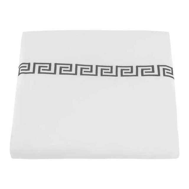 Greek Key King Duvet Cover in Charcoal