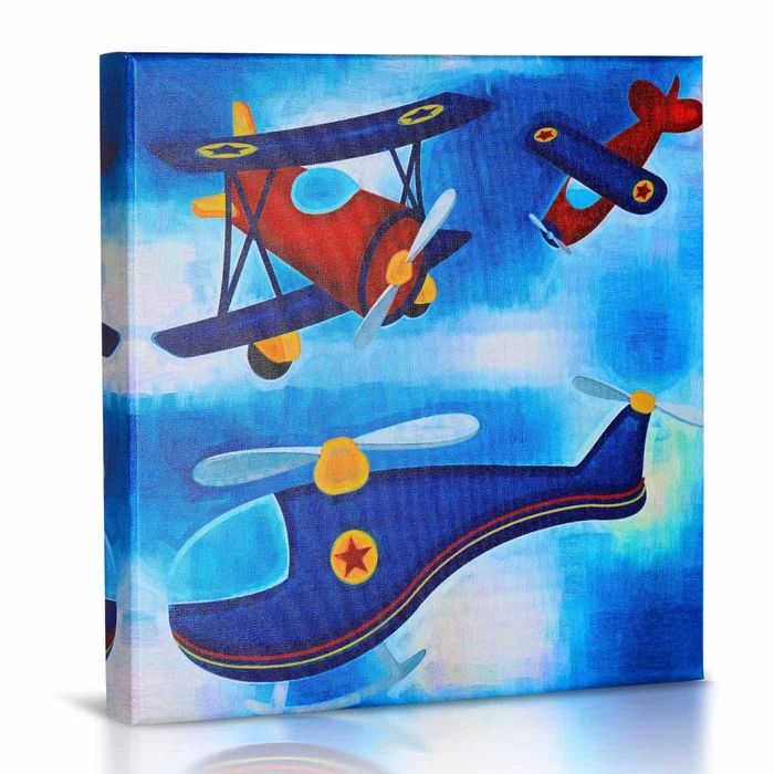 Green Frog Flying High Canvas Gallery Wrapped Art