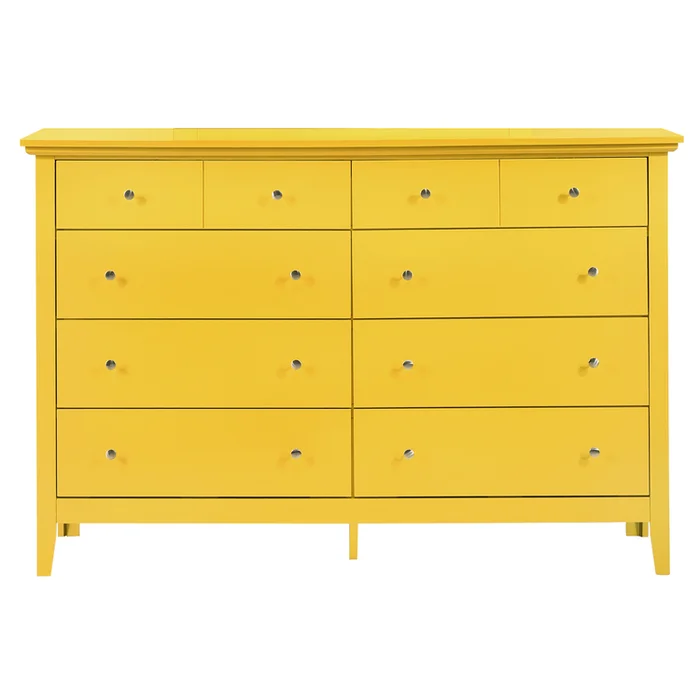Hammond 10-Drawer Yellow Double Dresser (39 in. X 18 in. X 58 in.)
