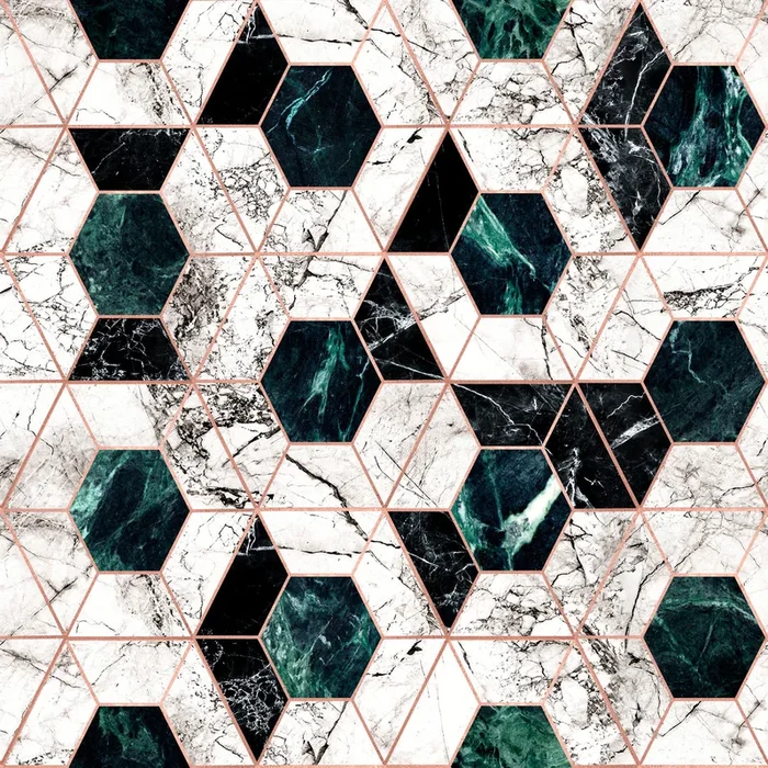 Hexa Metallic Wallpaper Sample Swatch