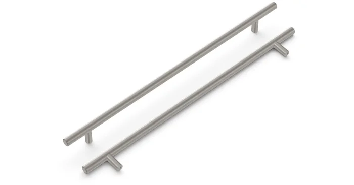 Hickory Hardware Bar Pulls 12-5/8 Inch Center to Center Smooth Round Bar Cabinet Handle / Drawer Bar Pull
