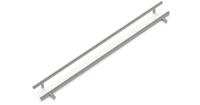 Hickory Hardware Pack of 5 – Bar Pulls 21-7/16 Inch Center to Center Smooth Round Bar Cabinet Handle / Drawer Bar Pulls