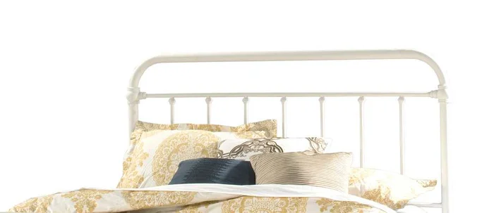 Hillsdale Furniture – Kirkland Metal King Headboard with Frame, White – 1799HKR