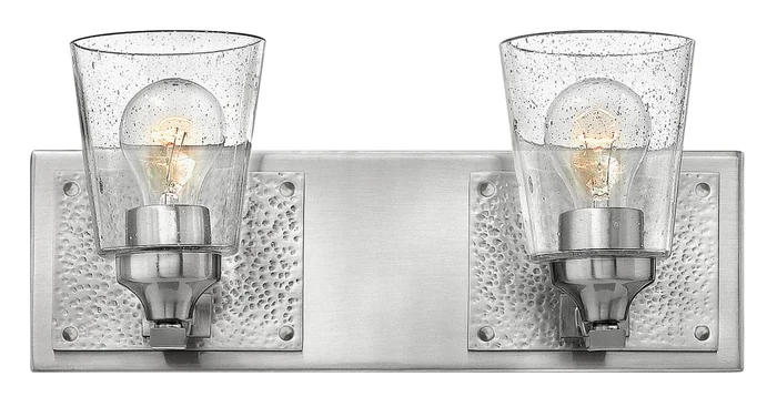 Hinkley Lighting Jackson 2 Light 16″ Wide Bathroom Sconce with Clear Seedy Glass Shades
