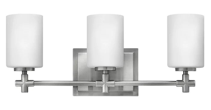 Hinkley Lighting Laurel 3 Light 19.5″ Wide Bathroom Vanity Light with Etched Opal Glass Shades