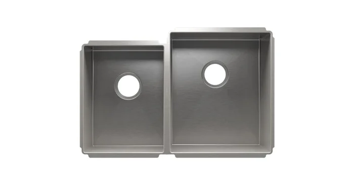 Home Refinements by Julien J7 29-1/2″ x 19-1/2″ Undermount Double Basin Stainless Steel Kitchen Sink with 45/55 Basin Split