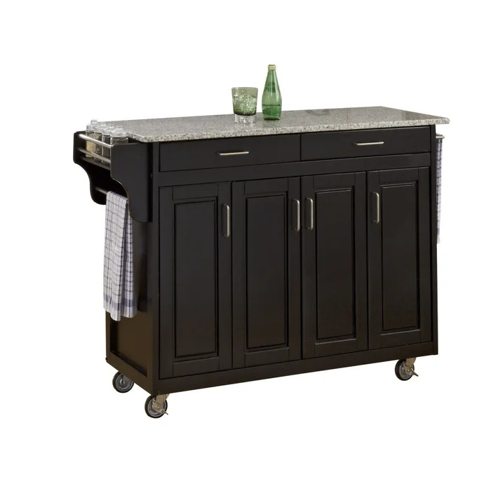 Homestyles Furniture – Create-a-Cart Black Kitchen Cart – 9200-1043