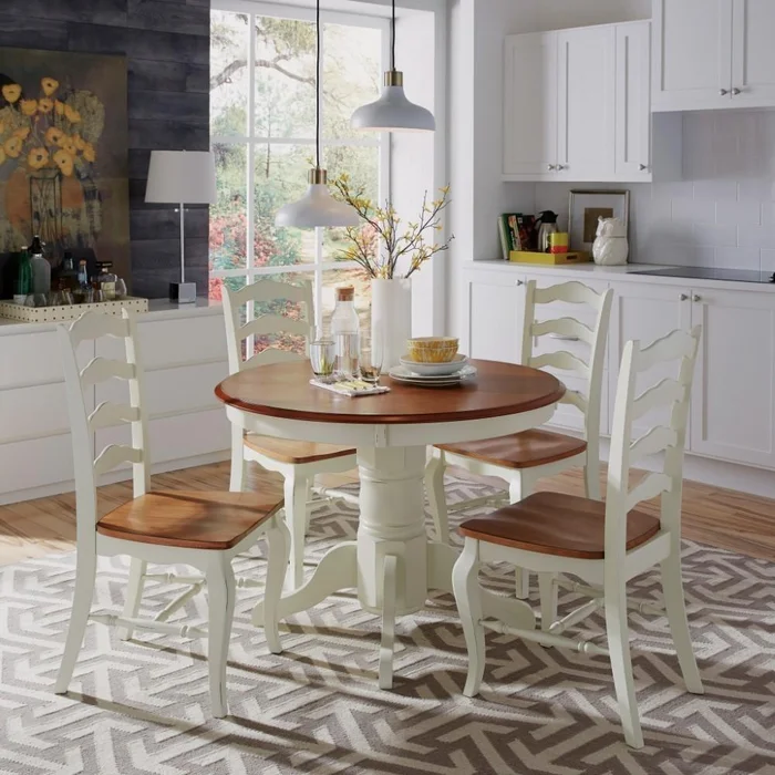 Homestyles Furniture – French Countryside White 5 Piece Dining Set – 5518-308