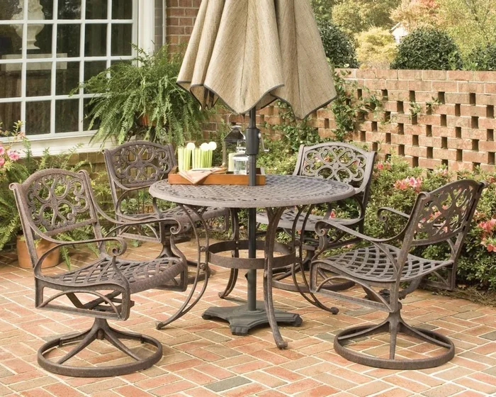 Homestyles Furniture – Sanibel Brown 5 Piece Dining Set – 6655-325