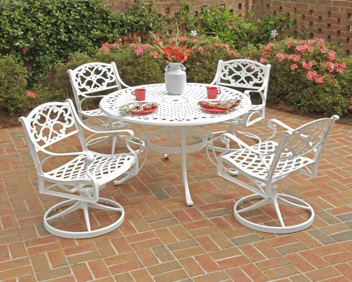 Homestyles Furniture – Sanibel White 5 Piece Dining Set – 6652-305