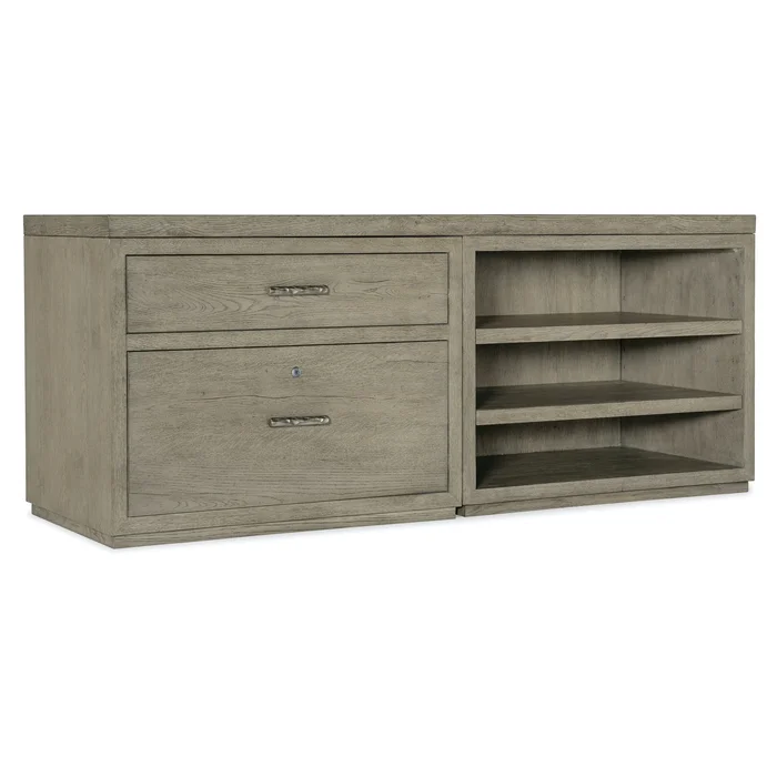 Hooker Furniture Linville Falls Credenza with Lateral File and Open Cabinet- 72″
