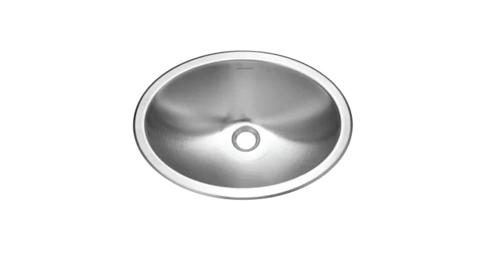 Houzer Opus 17-3/4″ Oval Stainless Steel Drop In Bathroom Sink