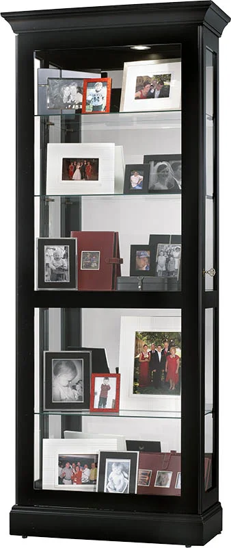 Howard Miller – Berends Black Satin Curio Cabinet – 680477