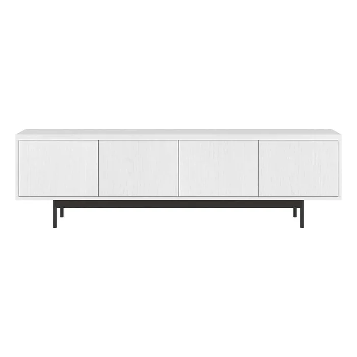 Hudson & Canal – Abington Rectangular TV Stand for TVs up to 75in in Alder White – TV2037