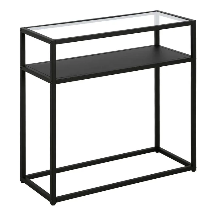 Hudson & Canal – Ada 24in Wide Rectangular Side Table in Blackened Bronze – ST1318