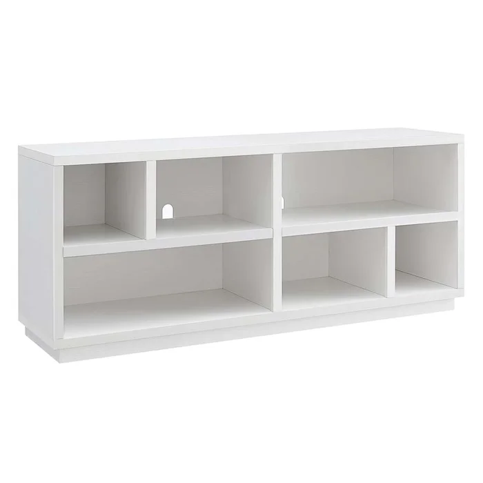 Hudson & Canal – Bowman Rectangular TV Stand for TVs up to 65in in Gray Oak – TV0628