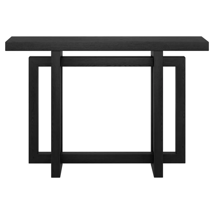 Hudson & Canal – Breslow 44in Wide Rectangular Console Table in Black Grain – AT2257