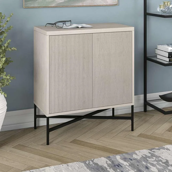 Hudson & Canal – Brighton 28in Wide Rectangular Accent Cabinet in Alder White – AC1938