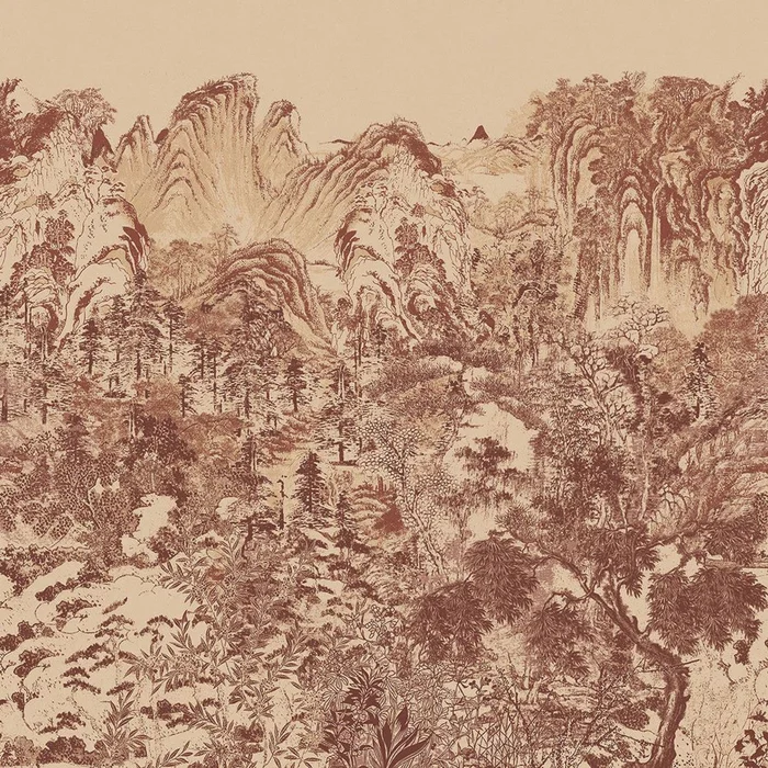 Illustrative Forest Emerald Mural Wallpaper