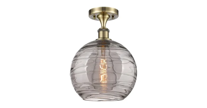 Innovations Lighting Athens Deco Swirl 10″ Wide Semi-Flush Ceiling Fixture