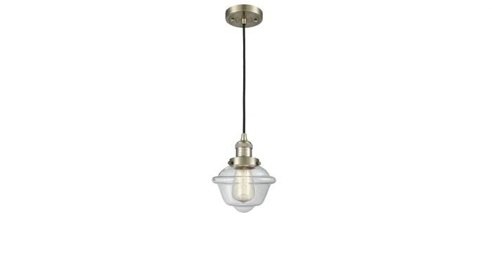 Innovations Lighting Small Oxford Single Light 8″ Wide Mini Pendant with Adjustable Cord