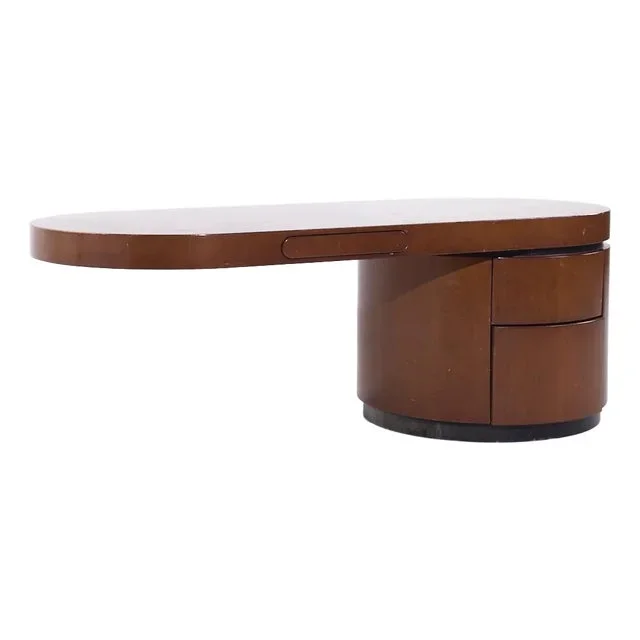 J. Wade Beam for Brueton Ponte Mid Century Walnut Cantilever Desk