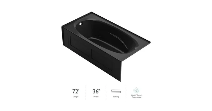 Jacuzzi Amiga 72″ Soaking Alcove Bathtub with Left Drain
