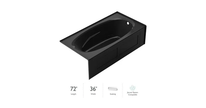 Jacuzzi Amiga 72″ Soaking Alcove Bathtub with Right Drain