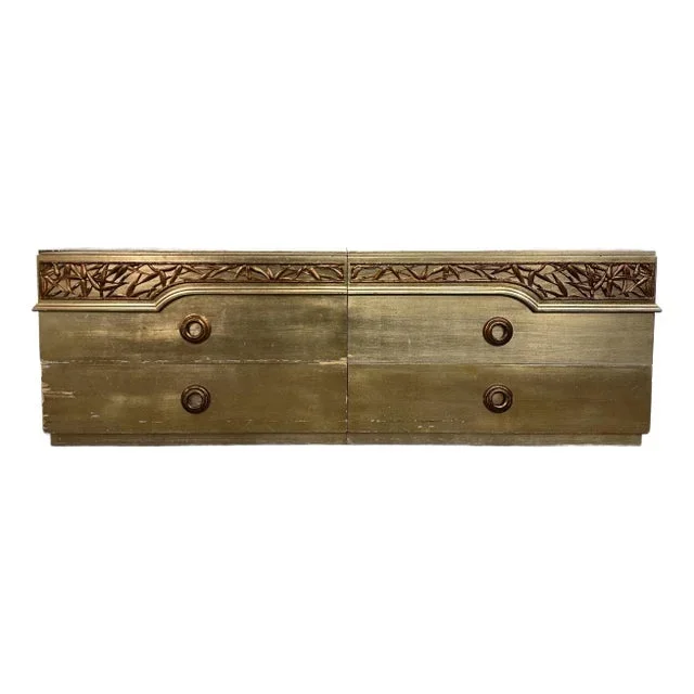 James Mont 2 Piece Bamboo Dresser