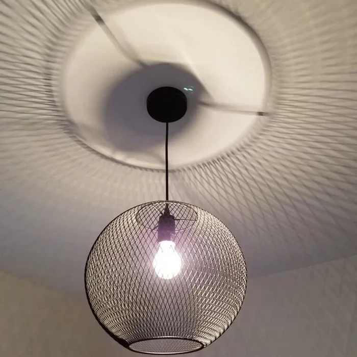 JL Styles Inc Black Sphere Mesh 1-Light Pendant