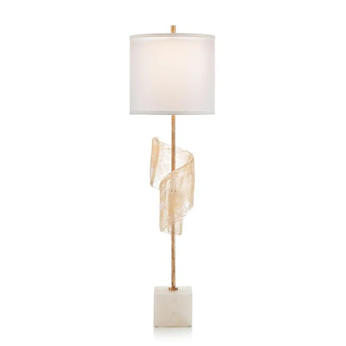 John Richard Furls With Hint Of Gold Buffet Lamp