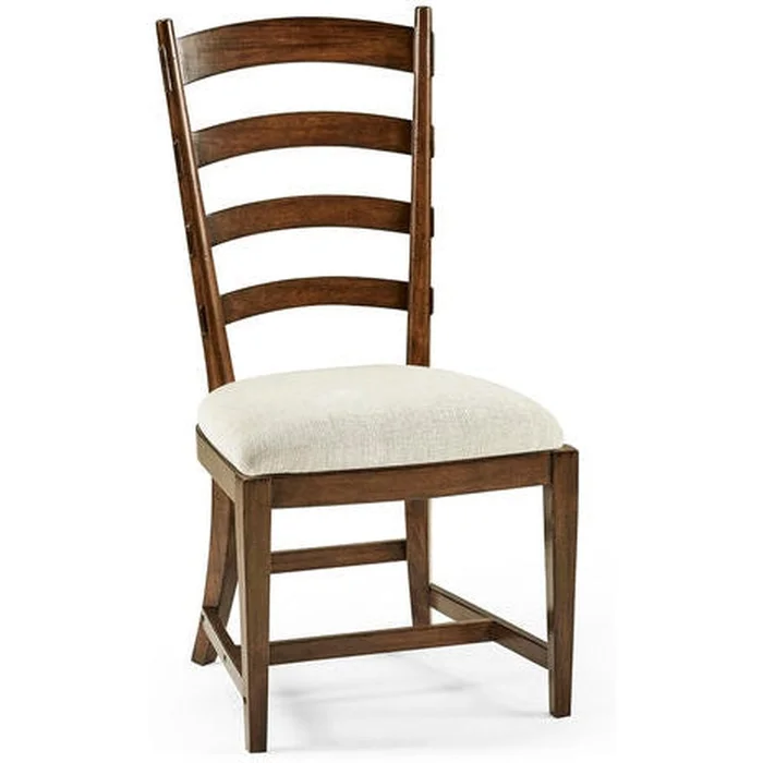 Jonathan Charles Walnut Ladderback Style Side Chair (494774-SC-WAL-F400) – Set of 2