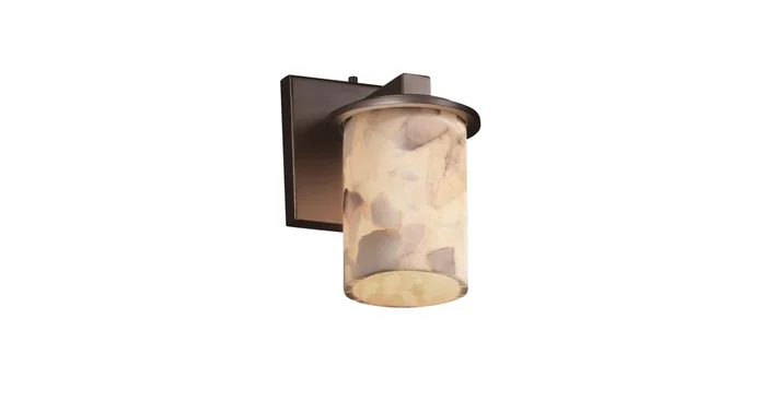 Justice Design Group Alabaster Rocks 1 Light Bathroom Sconce