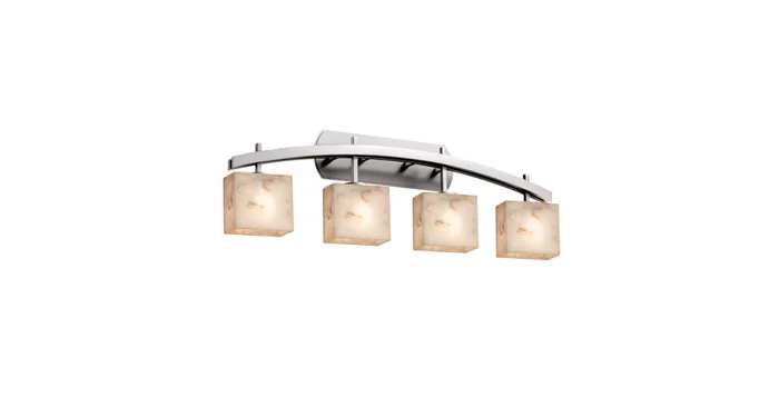 Justice Design Group Alabaster Rocks! 35.5″ Archway 4 Light LED Bath Bar