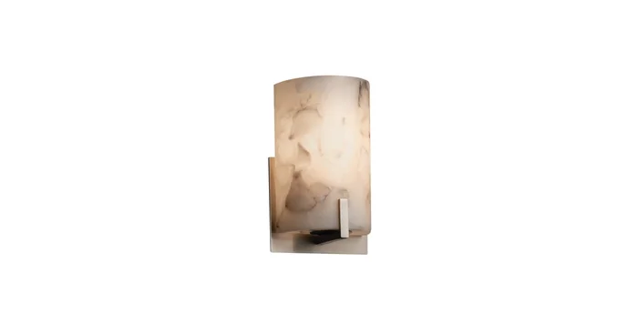 Justice Design Group Alabaster Rocks 5.5″ Century LED Single Light ADA Approved Bathroom Sconce with Alabaster Rock Shade