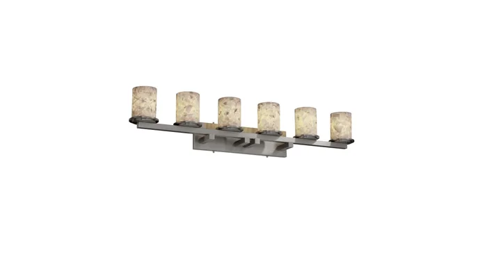 Justice Design Group Alabaster Rocks 6 Light Vanity Light