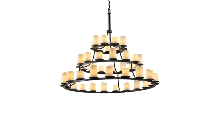 Justice Design Group CandleAria 45 Light 3 Tier Chandelier