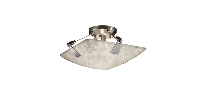 Justice Design Group Clouds 16″ Wide Bowl Semi Flush Mount Ceiling Fixture