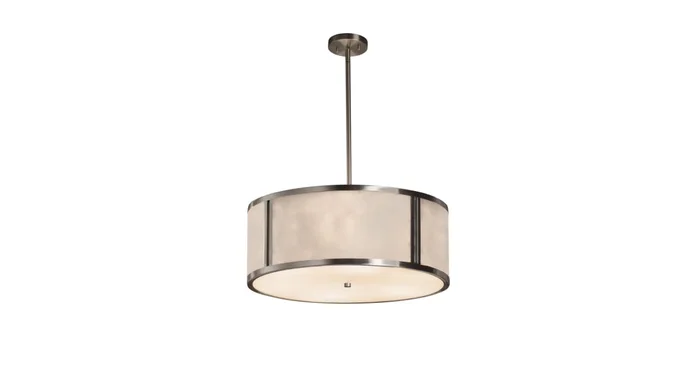 Justice Design Group Clouds 24″ Wide Tribeca 6 Light Single Tier Drum Chandelier