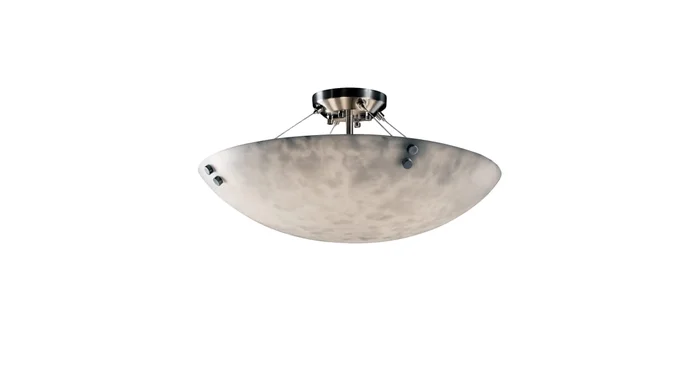 Justice Design Group Clouds 27″ Round Bowl LED Semi Flush Mount Ceiling Fixture