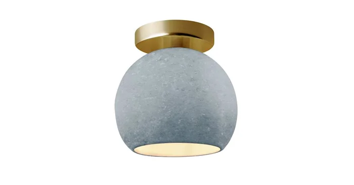 Justice Design Group Radiance 10″ Wide Semi-flush Globe Ceiling Fixture with Concrete Shade