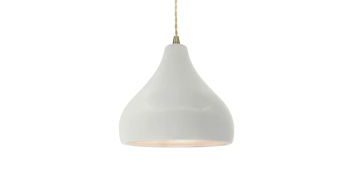 Justice Design Group Radiance 12″ Wide Pendant with Twisted Beige Cord and Matte White Shade