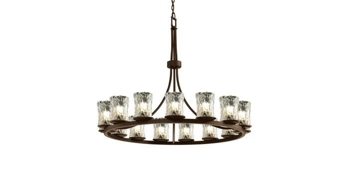 Justice Design Group Veneto Luce 15 Light 1 Tier Chandelier