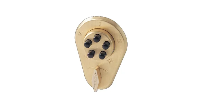 Kaba Ilco Mechanical Pushbutton Auxiliary Lock with Thumbturn from the Simplex 900 Series