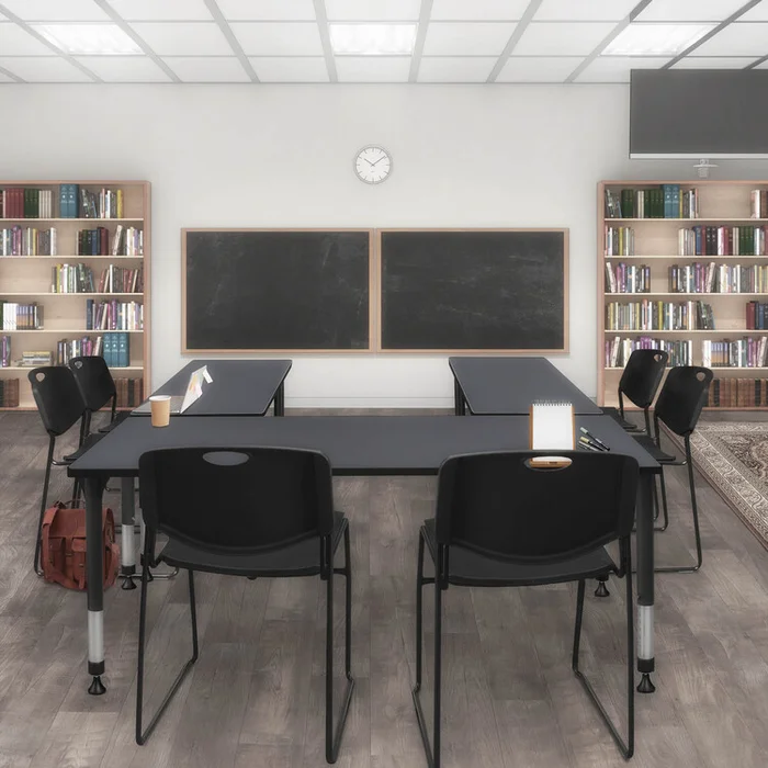 Kee 72″ x 24″ Height Adjustable Classroom Table – Grey