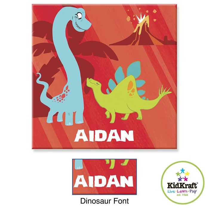 Kidkraft Red Dinosaur 15″x15″ Canvas Wall Art