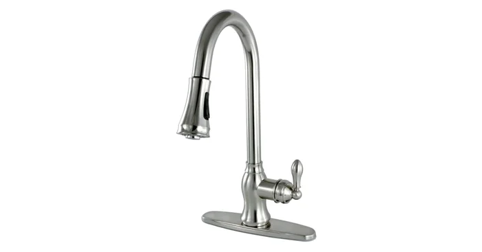 Kingston Brass American Classic 1.8 GPM Single Hole Pull Down Kitchen Faucet